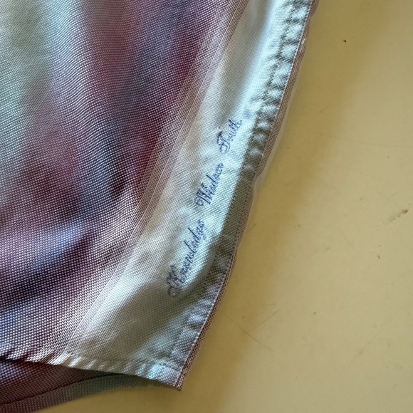 Robert Graham Lavender Ombre Striped Flip Cuff Button Up Dress Shirt Mens Large - Picture 8 of 8